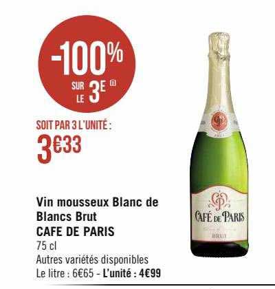 Blanc De Blanc Caf De Paris