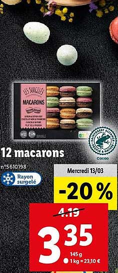 Promo 12 Macarons chez Lidl - iCatalogue.fr