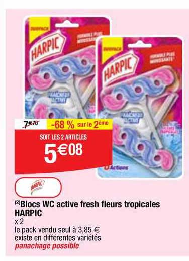 Promo Blocs Wc Active Fresh Fleurs Tropicales Harpic Chez Migros France ICatalogue Fr