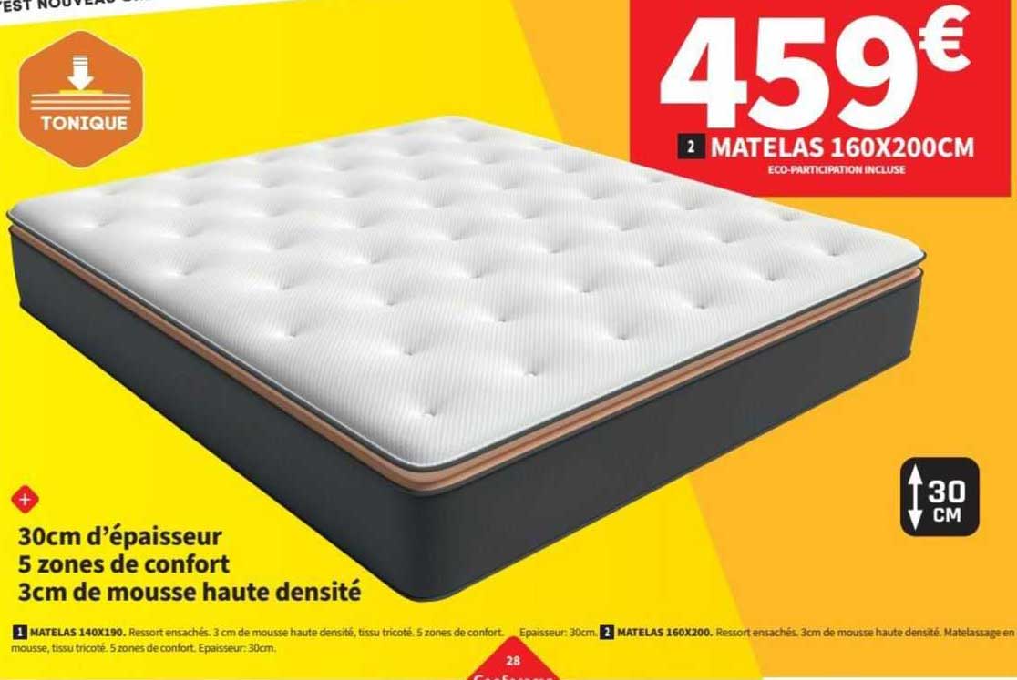 Promo Matelas 160 X 200 Cm Chez Conforama Icataloguefr 1930