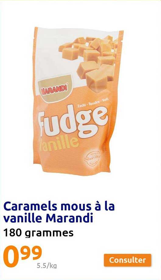 Promo Caramels Mous à La Vanille Marandi chez Action - iCatalogue.fr