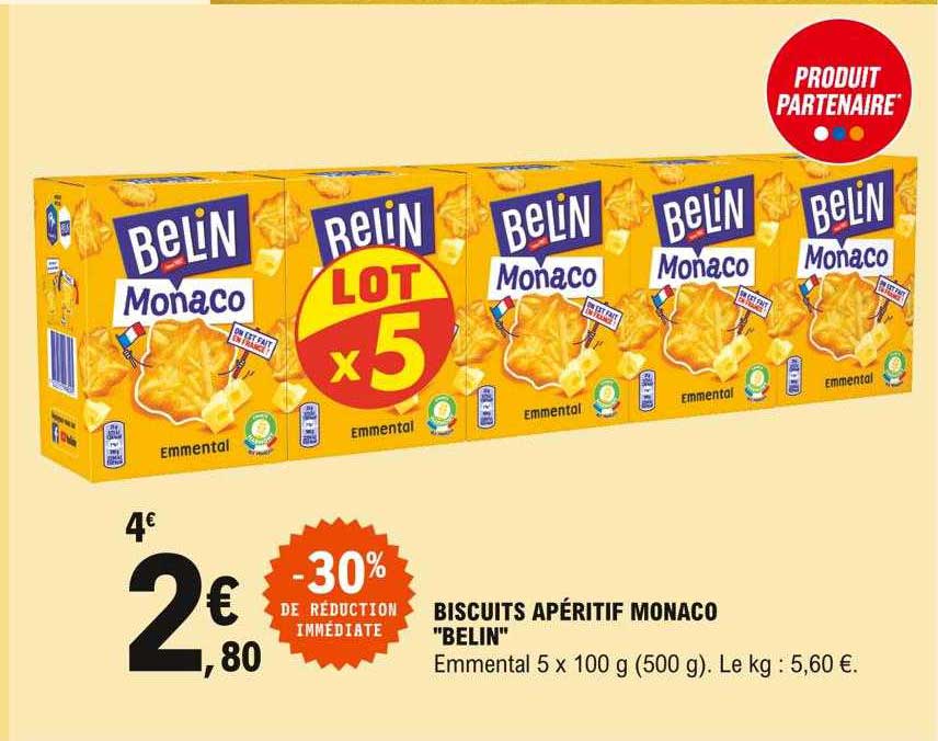 Offre Biscuits Apéritif Monaco 