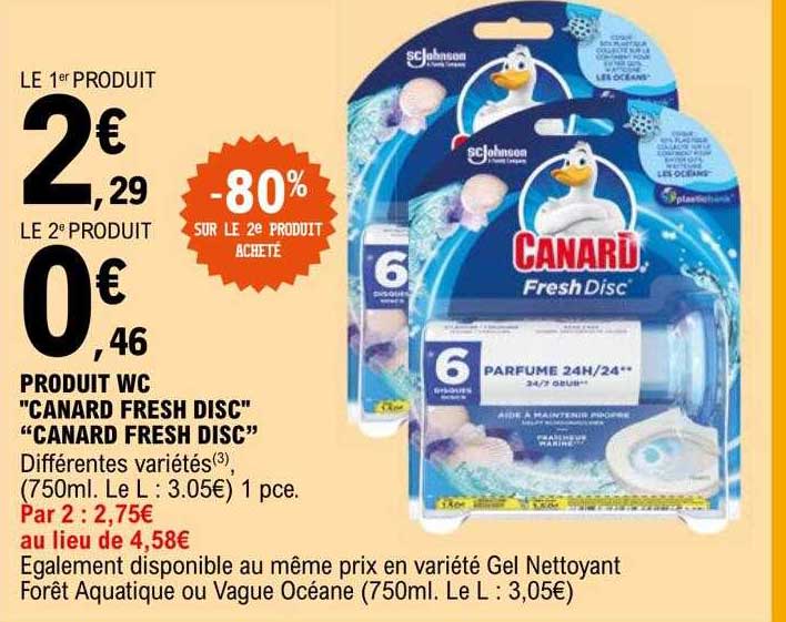 Canard Fresh Disc Limone Verde: Pulizia 360° Per Un Bagno Sempre Fresco - 630 Sciacquoni