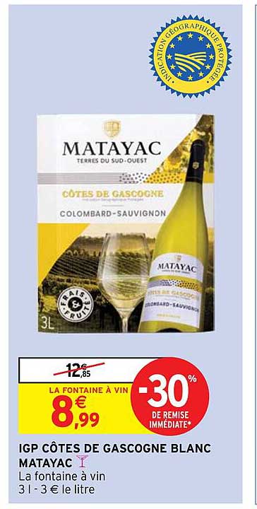 Promo Igp C Tes De Gascogne Blanc Matayac Chez Intermarch Hyper Icatalogue Fr