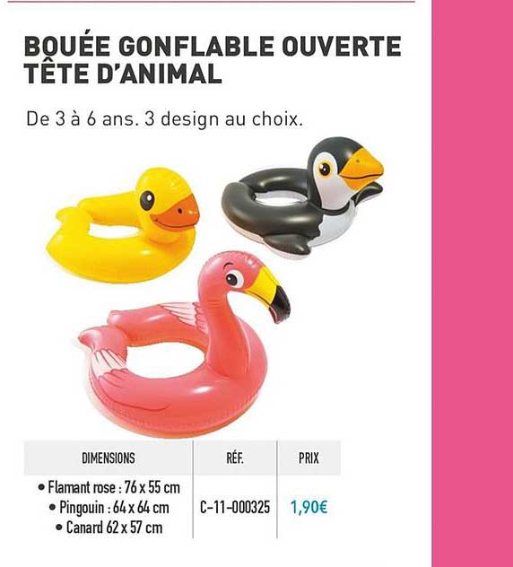 Offre Bouee Gonflable Ouverte Tete D Animal Chez Cash Piscines