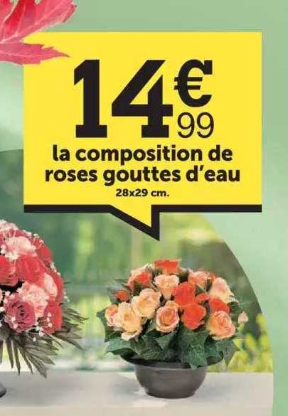 Centrakor La Composition De Roses Gouttes D'eau