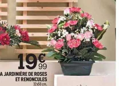 Offre La Jardinière De Roses Et Renoncules chez Centrakor