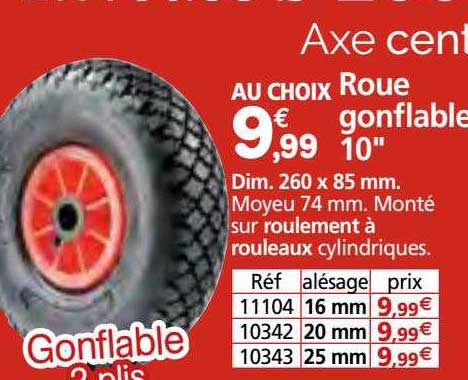 Provence Outillage 3983 Roue gonflable ø 400 x 105 mm 