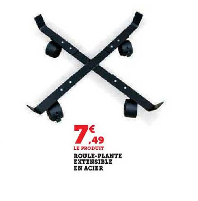 Roule-plante Extensible 27-37cm - Louis Moulin - Anthracite - Made In France - Supporte 75kg