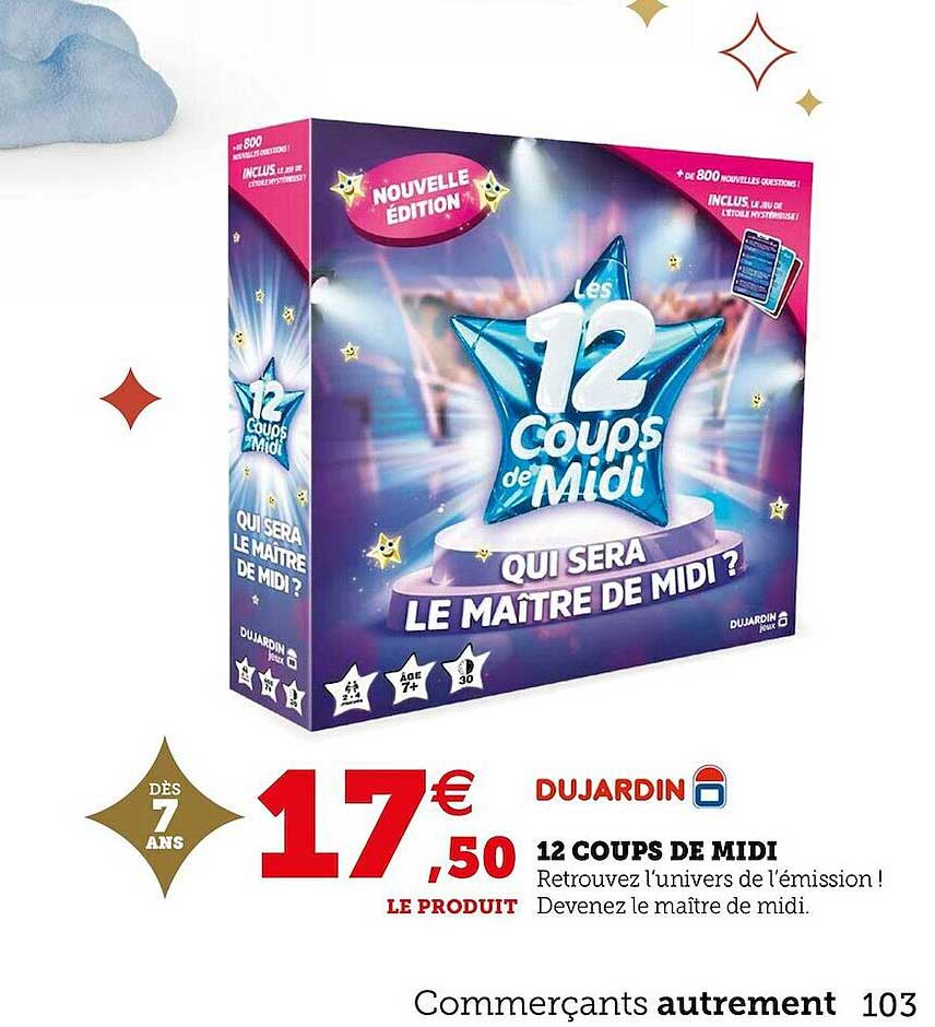 Gioco Da Tavolo Dujardin – 12 COUPS Midi – Edizione Verde – 800 Nuove Domande – Per 3+ Giocatori