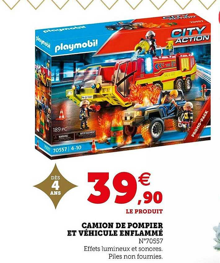 Promo Camion Poubelle Playmobil chez Géant Casino