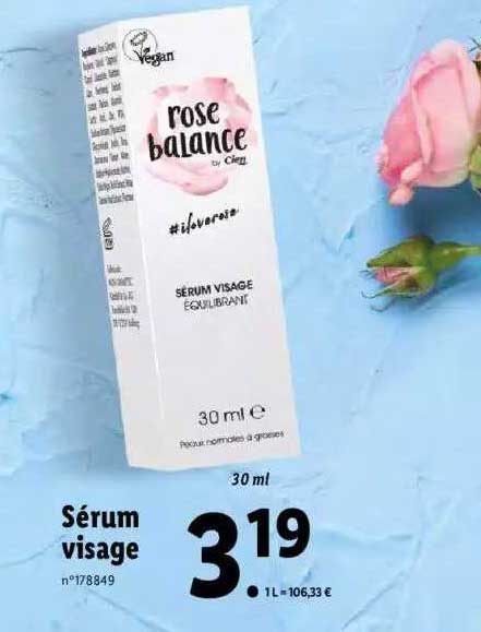 Promo S rum Visage Rose Balance Chez Lidl ICatalogue fr