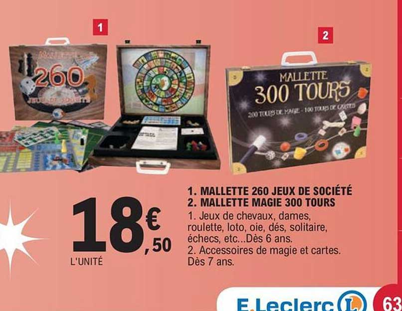 Promo Mallette Magie 300 Tours chez E.Leclerc