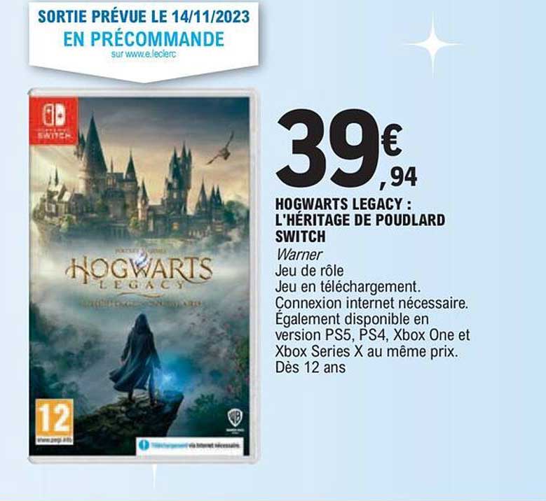 Auchan : le jeu Hogwarts Legacy est disponible en précommande à