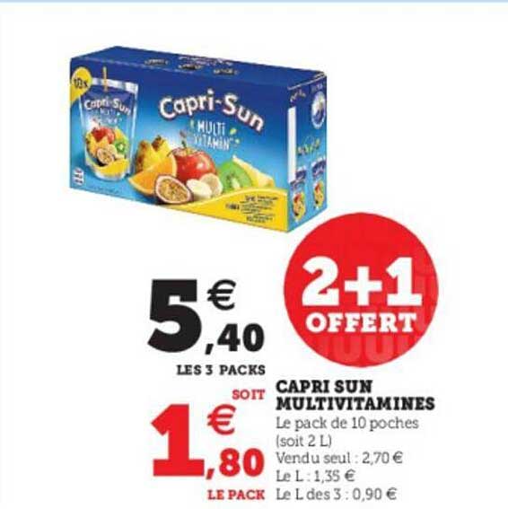 Promo Capri Sun Multivitamines Chez Super U ICatalogue fr