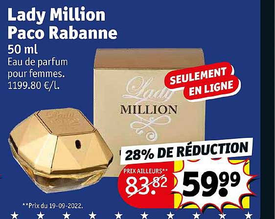Promo Lady Million Paco Rabanne chez Kruidvat - iCatalogue.fr