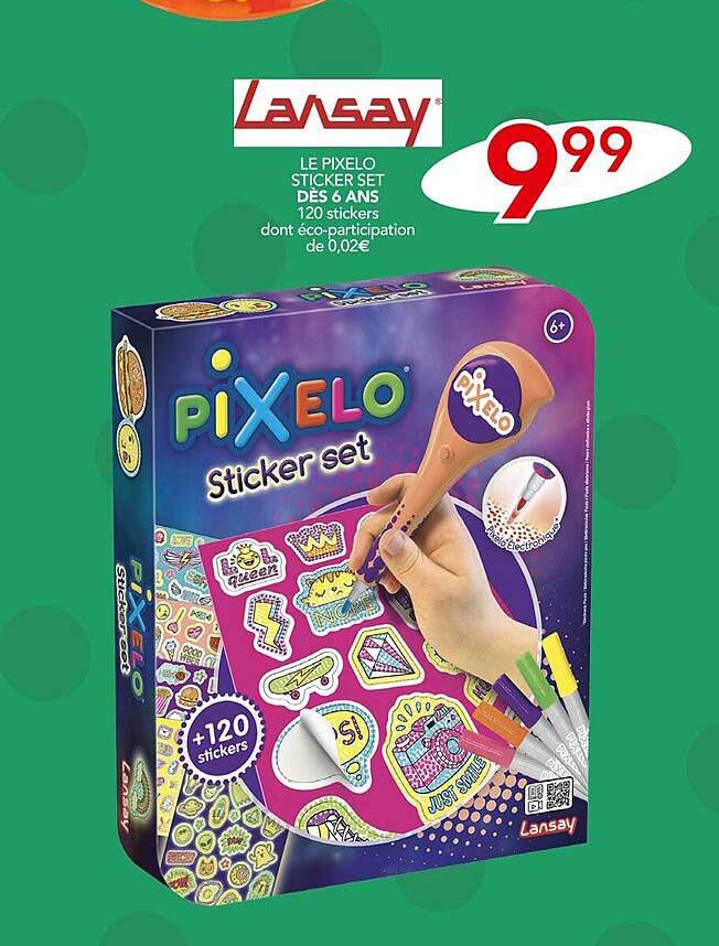 Promo Le Pixelo Sticker Set Lansay chez Stokomani - iCatalogue.fr