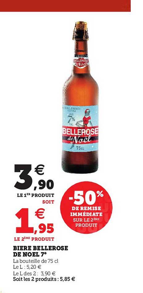 Promo Bière Bellerose De Noël 7° chez Hyper U - iCatalogue.fr
