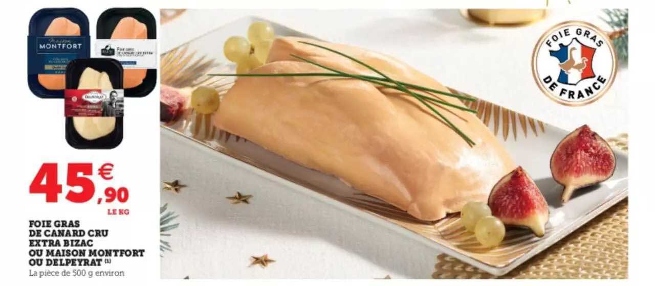 Foie gras de canard cru extra, DELPEYRAT, France, 1 pièce - Super U, Hyper  U, U Express 