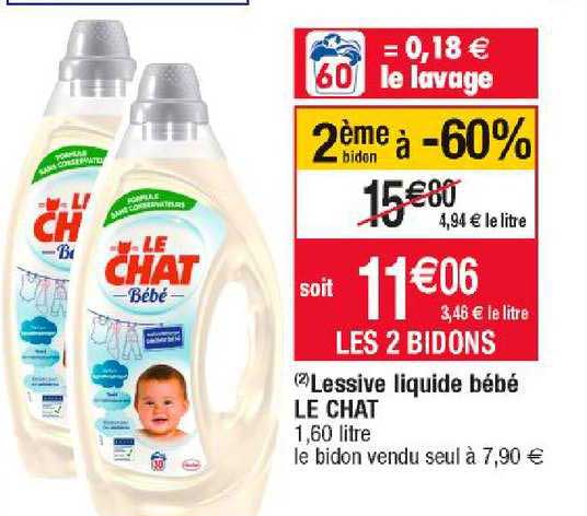 Lessive liquide Le Chat Bébé chez Intermarché (18
