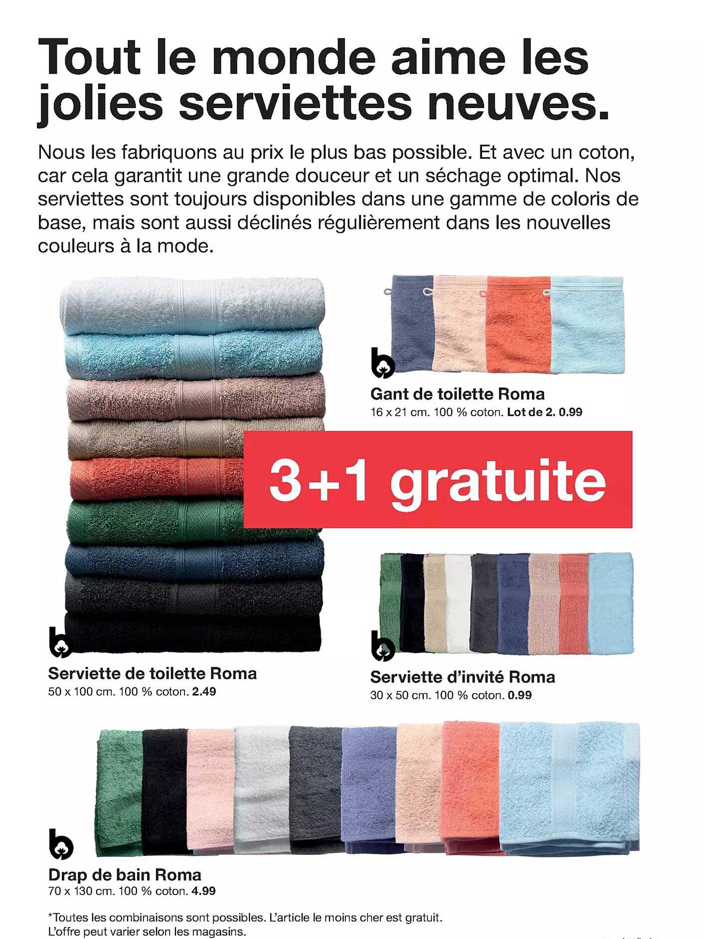 Lot De 4 Serviettes De Bain Betz En 100% Coton - 1 Drap De Bain, 1 Serviette De Douche, 1 Serviette Toilette, 1 Gant (Couleur Prune)