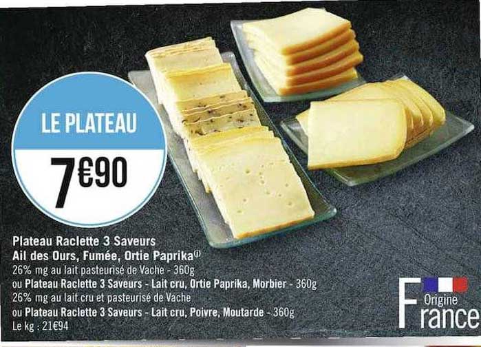 Promo Plateau Raclette Saveurs Ail Des Ours Fum E Ortie Paprika Ou