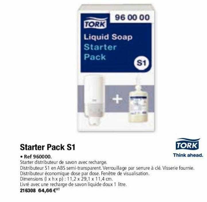 Offre Starter Pack S1 Tork chez Calipage