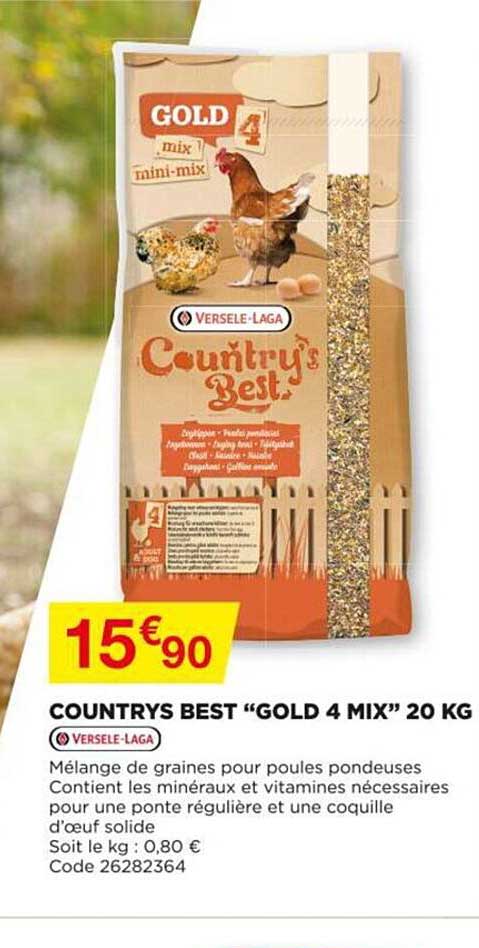 Promo Countrys Best gold 4 Mix 20 Kg Verselle-laga chez