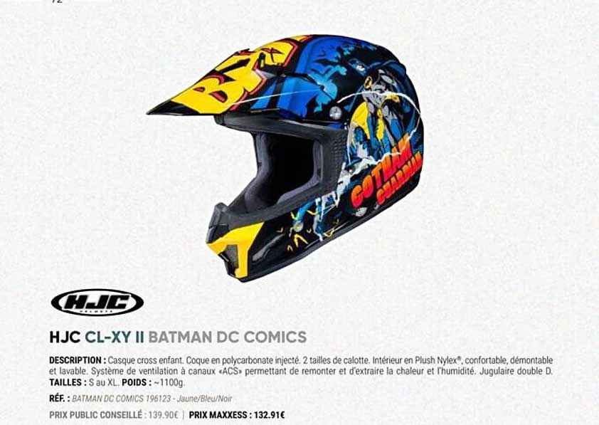 Casque enfant HJC CL-XY II Batman DC Comics