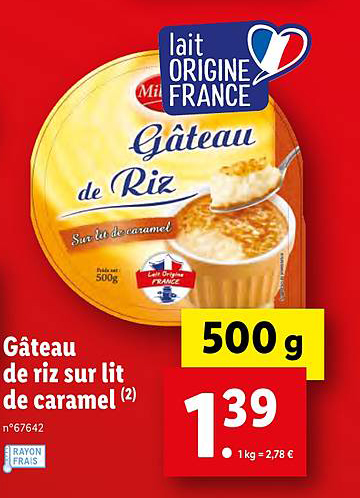 Offre Gateau De Riz Sur Lit De Caramel Chez Lidl