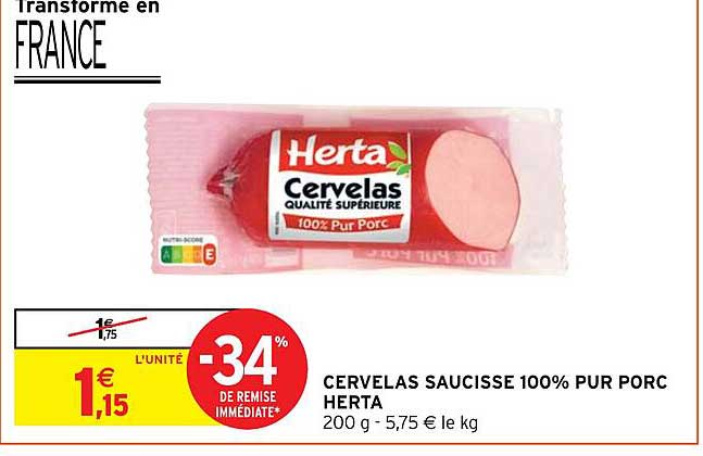 Promo Cervelas Saucisse 100 Pur Porc Herta Chez Intermarch Hyper Promo Cervelas Saucisse 100 Pur Porc Herta Chez Intermarch Hyper