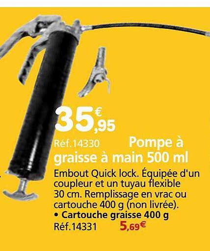 Pompe à graisse 400 g - Provence Outillage
