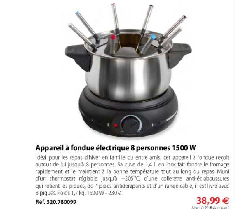 Appareil à Fondue Lagrange Héritage – 1.5L, 8 Personnes, Thermostat Réglable
