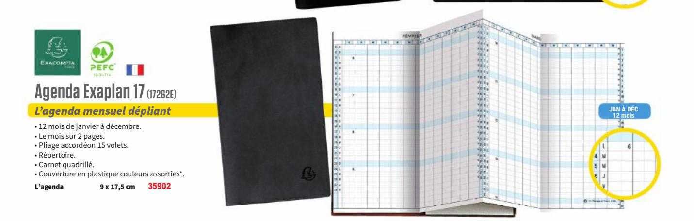 Ricarica Agenda Exacompta Exaplan 16 - Planning Mensile 2025