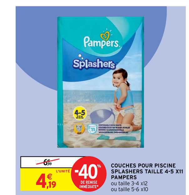 Couches pour piscine Pampers