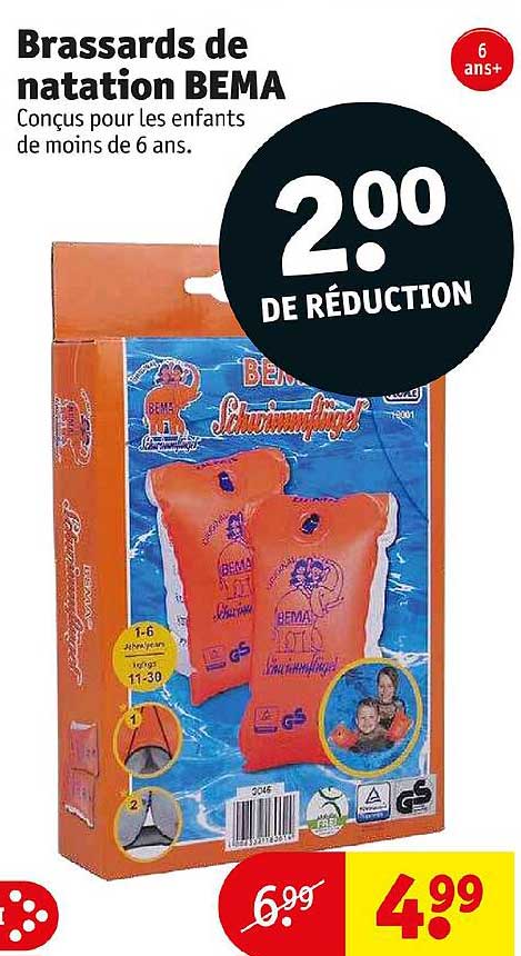 BEMA Brassards De Natation Taille 00 + Cartes & Cours Virtuel - Enfants 11-30 Kg