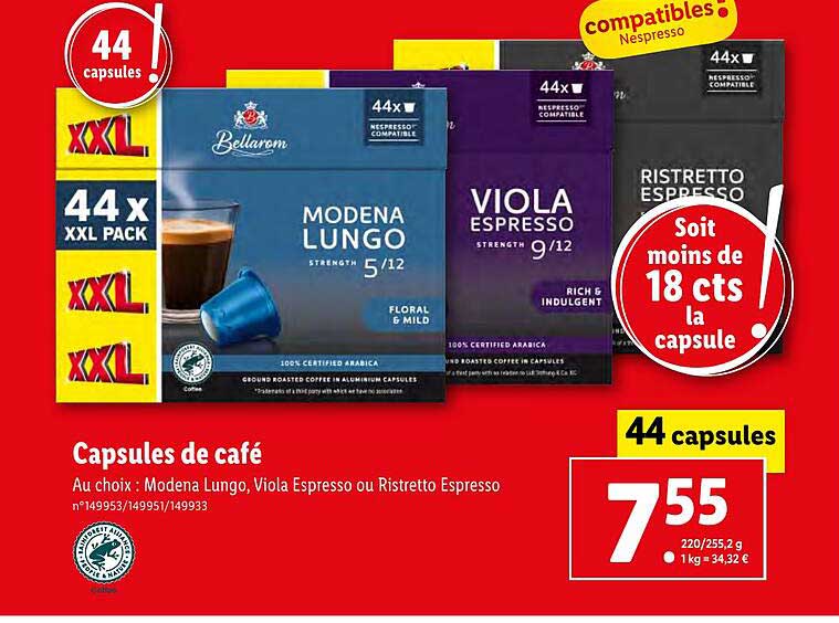 Promo Capsules De Caf Chez Lidl ICatalogue fr