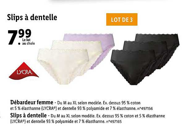 Promo Slips à Dentelle chez Lidl - iCatalogue.fr