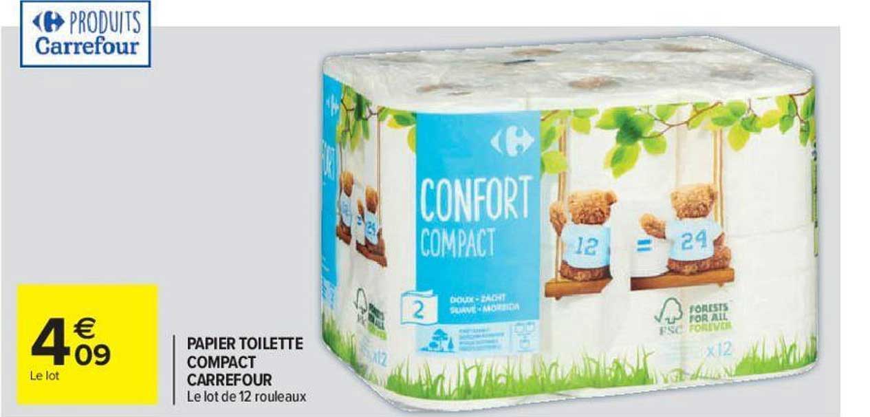 Papier toilette Ultra Confort CARREFOUR ESSENTIAL