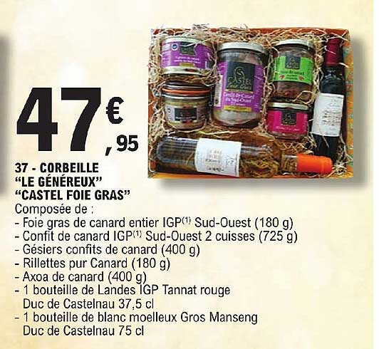Promo 16 - COFFRET L'INCONTOURNABLE CASTEL FOIE GRAS chez E.Leclerc