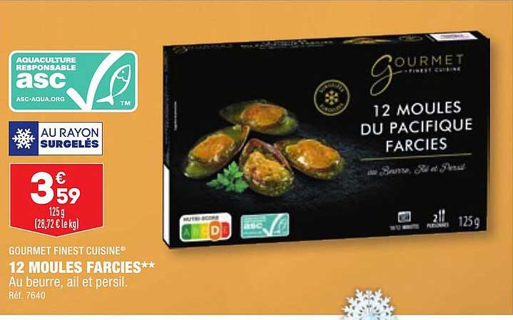 Promo Gourmet Finest Cuisine Moules Farcies Chez Aldi Icatalogue Fr