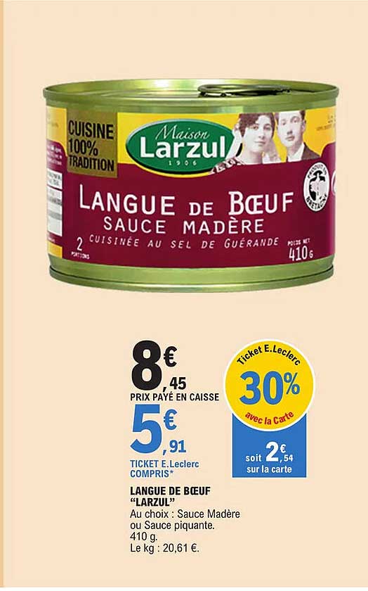 Promo Langue De Bœuf Promo Langue De Bœuf