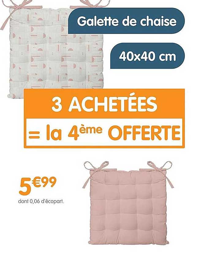 Galette Classique En Polyester 40 X 40 X 3 Cm - Coussin Décoratif Figue, Entretien Facile | Pour Canapé, Lit, Salon
