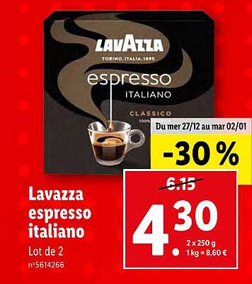 Promo Lavazza Espresso Italiano chez Lidl iCatalogue.fr