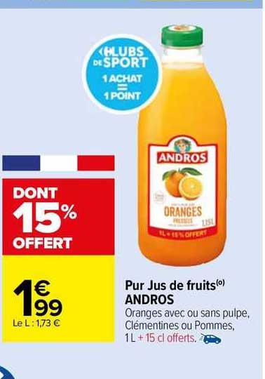 Promo Pur Jus De Fruits Andros Chez Carrefour Market Icatalogue Fr