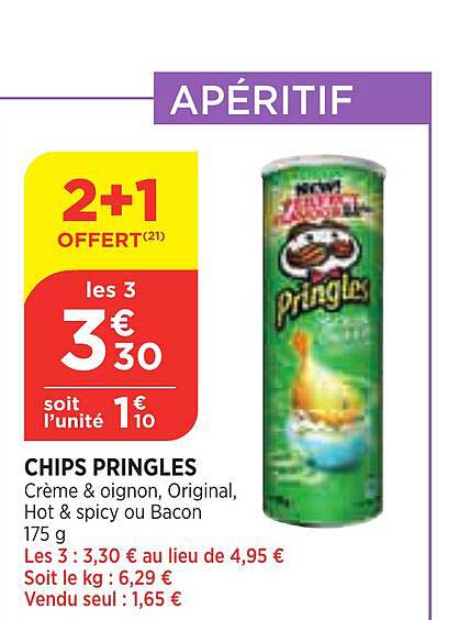 Maximarché Chips Pringles 2+1 Offert