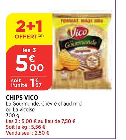Maximarché Chips Vico 2+1 Offert