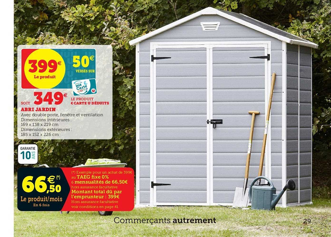 Offre Abri Jardin Chez Hyper U