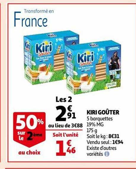 Promo Kiri Goûter chez Auchan - iCatalogue.fr