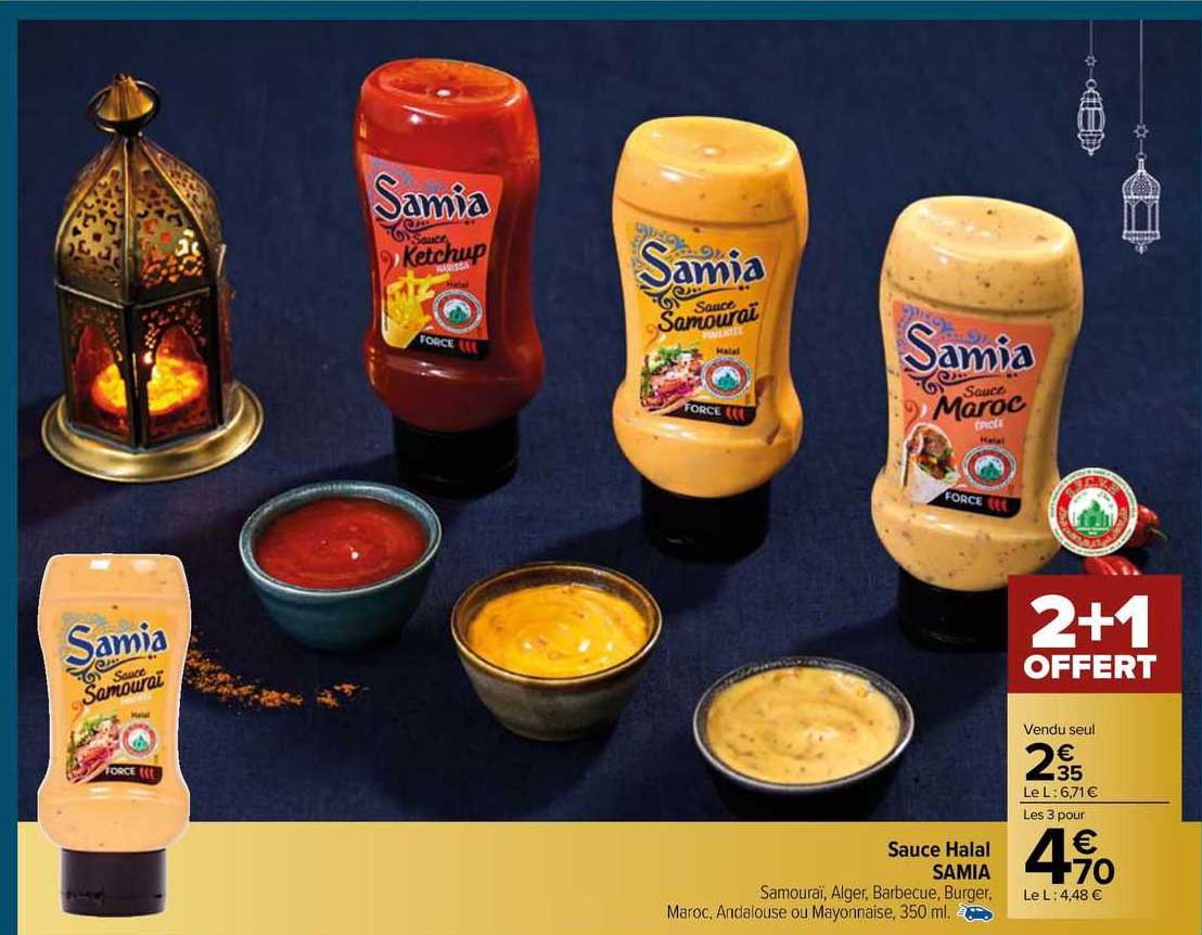 Promo Sauce Halal Samia chez Carrefour Market iCatalogue.fr